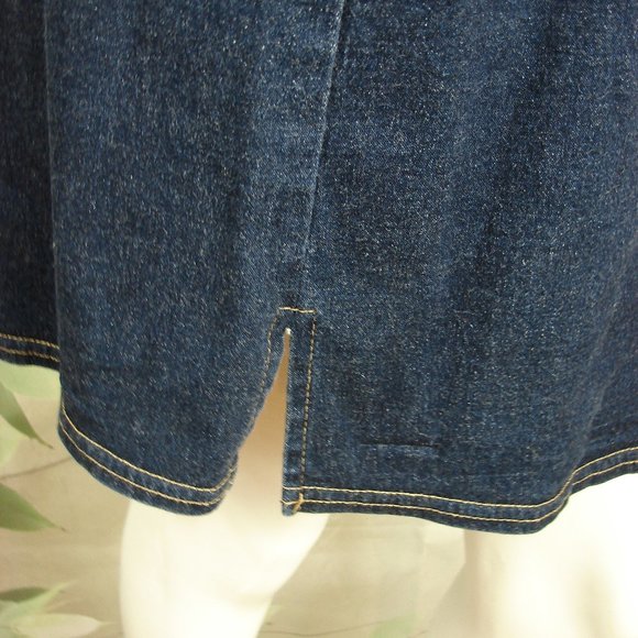 Like New Gas Co Stretch Denim Halter Dress Dark Wash Size 9 Summer Jean Dress - Picture 4 of 11